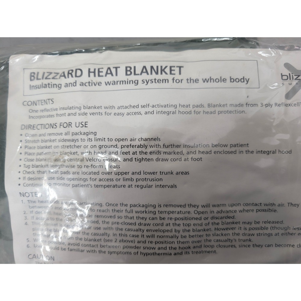 Blizzard Protection Systems: EMS Survival Casualty Heat Blanket NEW Sealed